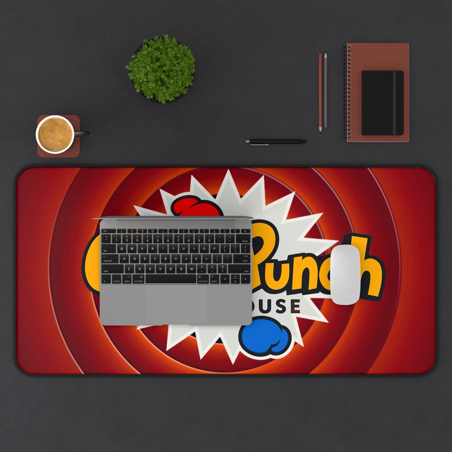 CrossPunch Clubhouse Desk Mat - Gaming, Home Office, Fun Desk Accessories, Unique Gift, Personalize Your Workspace